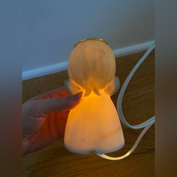 Vintage Ceramic Praying Angel Lamp Night Light-Christmas Decor Retro Christmas - Picture 6 of 12